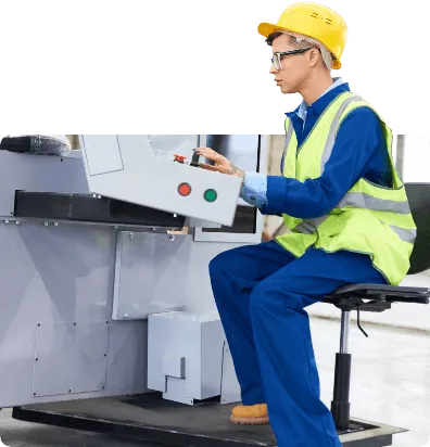 Female CNC machine operator